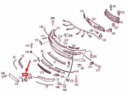 NEW MERCEDES-BENZ S W220 FRONT PARK SENSOR HOUSING A2208850067 ORIGINAL
