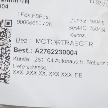 NEW MB C-CLASS W205 C300 ENGINE BRACKET RIGHT SIDE A2762230004 2015 ORIGINAL