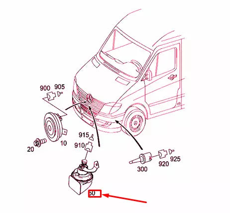 NEW MERCEDES-BENZ SPRINTER 906 FANFARE HORN A9065400076 ORIGINAL