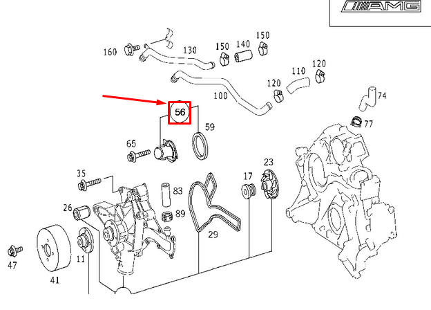NEW MERCEDES-BENZ C W203 AMG THERMOSTAT A1122030375 ORIGINAL