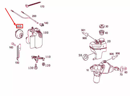 NEW MB SL R230 BRAKE HYDRAULIC UNIT PRESSURE RESERVOIR A0004302694 ORIGINAL