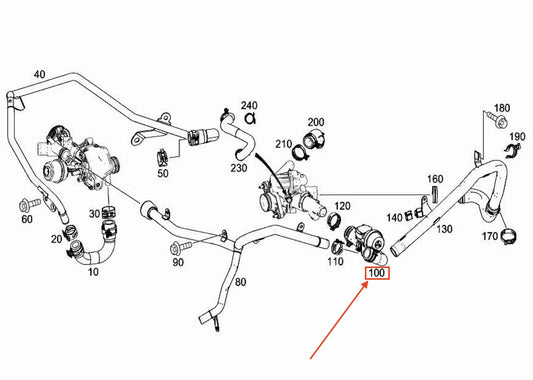 NEW MERCEDES-BENZ CLA COUPE C117 COOLANT SHUTT OFF VALVE A2702001600 ORIGINAL
