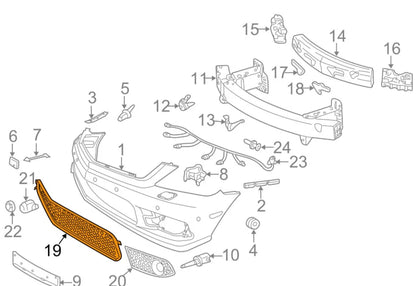 NEW MERCEDES BENZ SL  550 without amg.!!! FRONT BUMPER LOWER GRILLE A2308851423