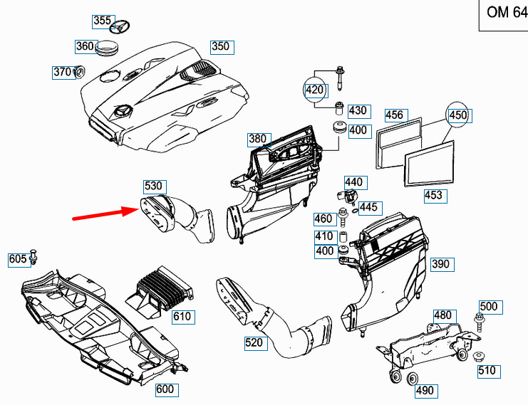 NEW MERCEDES-BENZ E-CLASS W212 AIR DUCT A6420901442 ORIGINAL