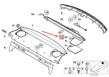 new bmw 3 e46 roller sun screen cover 51468226510 8226510 original