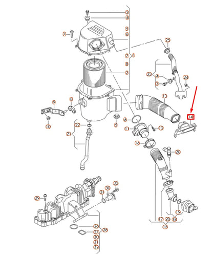 NEW AUDI A1 8X INTAKE AIR DUCT 6R0129621