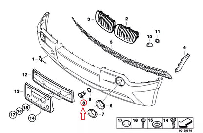 NEW BMW X3 E83 FRONT RIGHT PDC SENSOR MOUNT BRACKET 51113402846 ORIGINAL