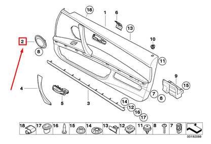 NEW BMW 3 COUPE E92 FRONT LEFT DOOR SPEAKER COVER 8045697 51418045697 ORIGINAL