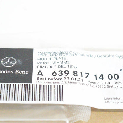 NEW MERCEDES-BENZ VITO W639 REAR EMBLEM NAME PLATE BAGDE A6398171400