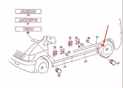 NEW MERCEDES-BENZ VITO W638 REAR RIGHT WHEEL ARCH MOULDING A6386984032