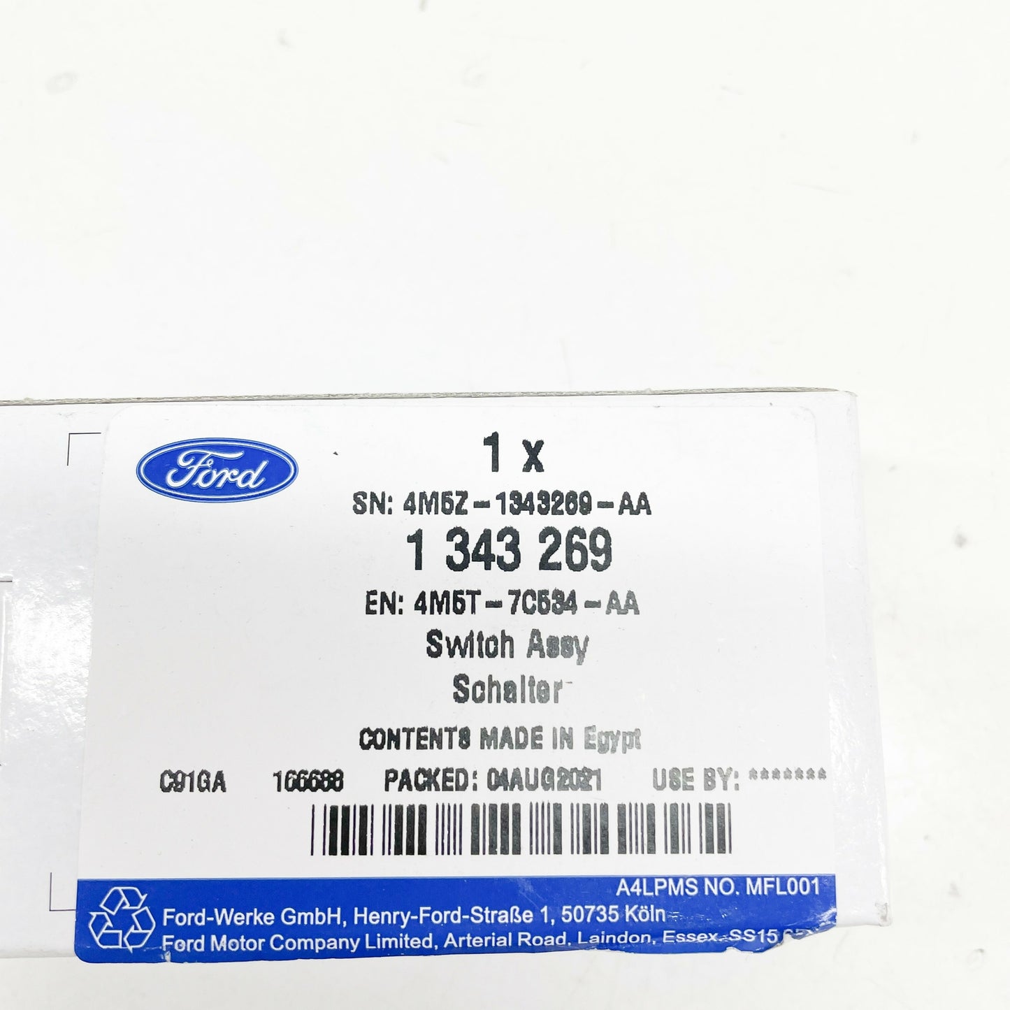 new ford b-max b232 clutch pedal switch assy 4m5t-7c534-aa 1343269 original