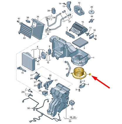 NEW VW ARTEON 3H7 HEATER BLOWER FAN LHD 5WB819021 ORIGINAL