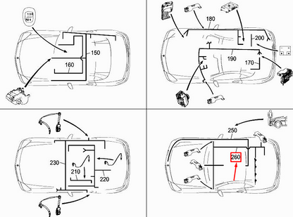 new mercedes-benz slk r172 keyless go wiring harness a1725402032 original