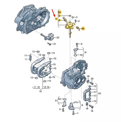 NEW AUDI A1 MK1 TRANSMISSION SWITCH UNIT 02R301230M ORIGINAL