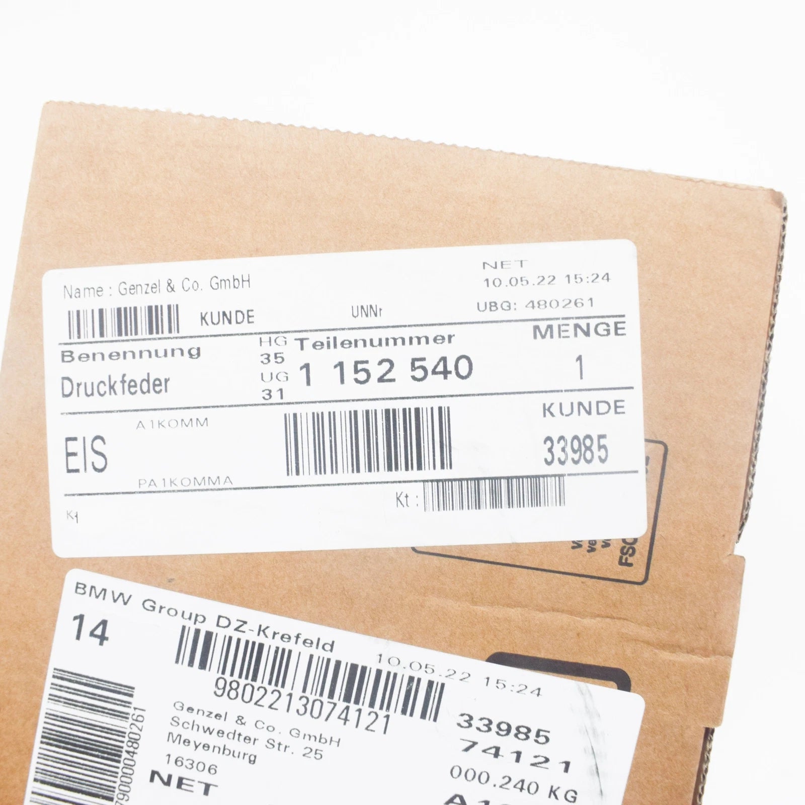 NEW BMW 5 E34 CLUTCH PEDAL SPRING 35311152540 1152540 ORIGINAL