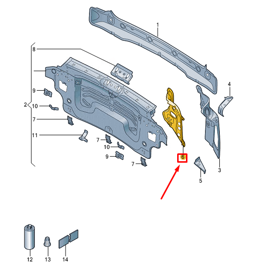 new vw id.3 e11 rear left bumper seal channel reinforcement 10a813331 original