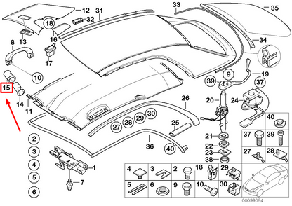 new bmw 3 e46 bottom part clothing hook 8268846 54218268846 original