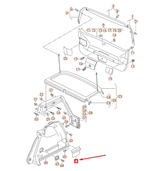 NEW VW GOLF MK7 LUGGAGE COMPARTMENT LEFT REMOVABLE LID 5G686746182V ORIGINAL