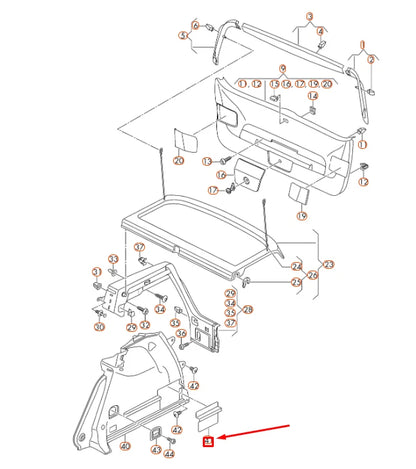 NEW VW GOLF MK7 LUGGAGE COMPARTMENT LEFT REMOVABLE LID 5G686746182V ORIGINAL