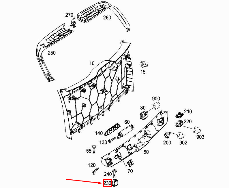 NEW MERCEDES-BENZ ML W166 HITCHING MECHANISM SWITCH A1669051700 ORIGINAL