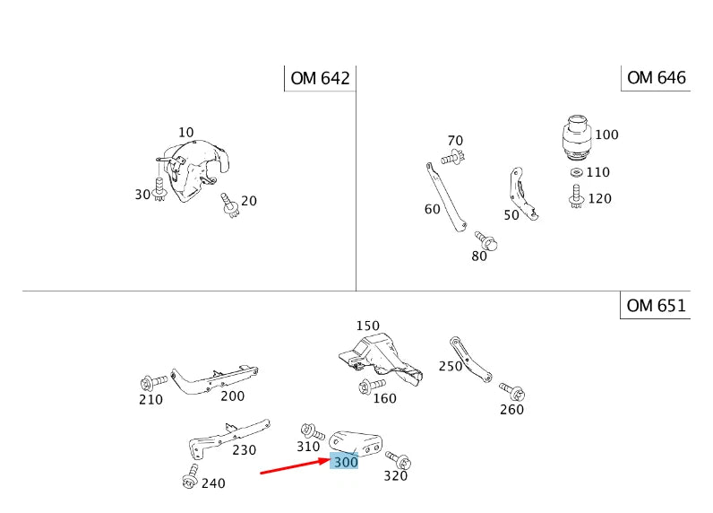 NEW MB SPRINTER W906 EXHAUST GAS TURBO TO ALTERNATOR BRACKET A6510963040