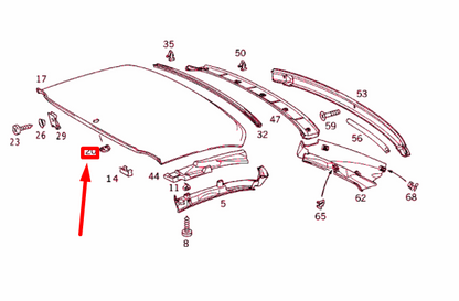 NEW MB SLK R170 TOP ROOF EMERGENCY CONTROL CAP A17098800358N96 ORIGINAL