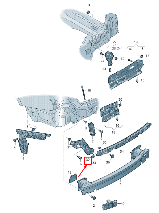 NEW AUDI A6 4A C8 REAR RIGHT BUMPER GUIDE PROFILE 4K9807394 ORIGINAL