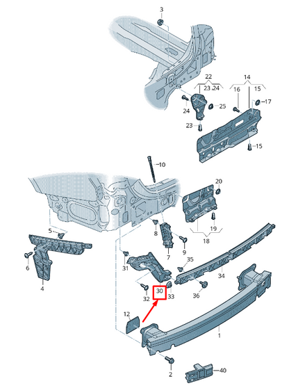 NEW AUDI A6 4A C8 REAR RIGHT BUMPER GUIDE PROFILE 4K9807394 ORIGINAL