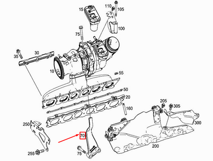 new mercedes-benz cls c257 turbocharger support a2560960000 original