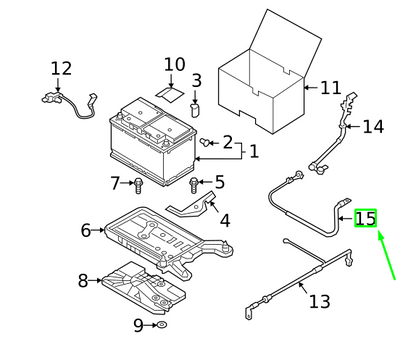NEW VOLKSWAGEN ARTEON 3H7 BATTERY EARTH LINE 5Q0971250AC ORIGINAL