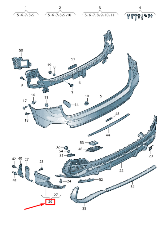 new audi q3 f3 rear right bumper cover 83f807852agru original