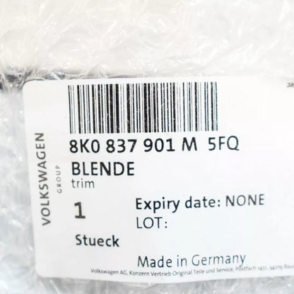 NEW AUDI A4 FRONT LEFT DOOR EXTERIOR B-PILLAR COVER B8 8K0837901M5FQ ORIGINAL