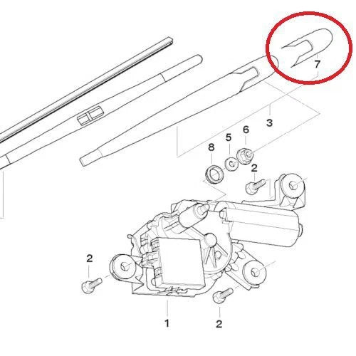 NEW BMW X3 E83 WIPER ARM COVER 61623427800 3427800 ORIGINAL