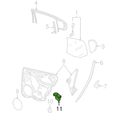 new volkswagen golf mk6 rear left window control motor 3c0959703bvw3 original