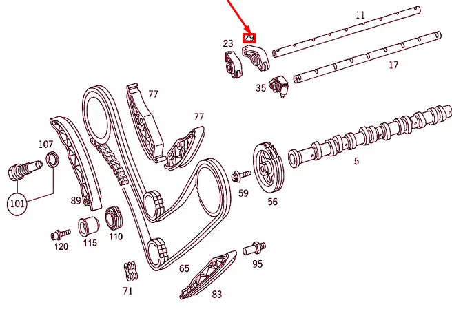 NEW MERCEDES-BENZ ML W163 INTAKE VALVE ROCKER ARM A1130501633 ORIGINAL
