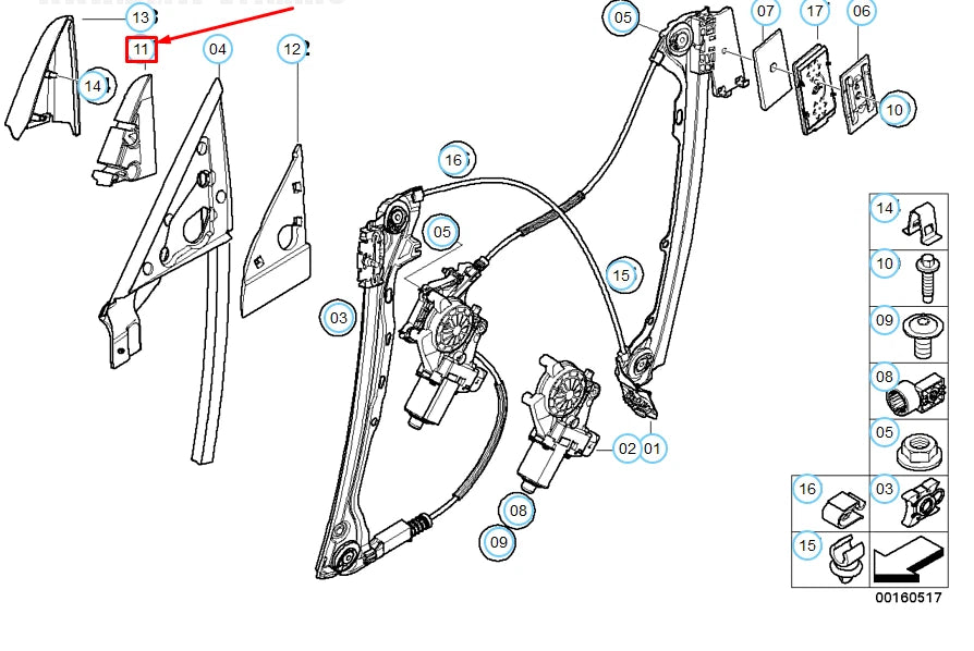 NEW BMW 3 COUPE E92 FRONT RIGHT MIRROR TRIANGLE INNER SEAL 51337119174 ORIGINAL