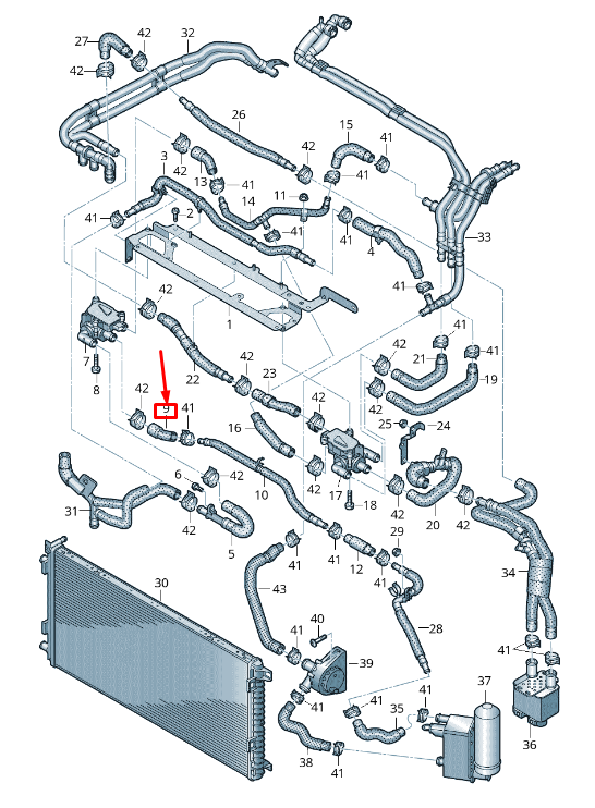 new audi e-tron gen engine coolant hose 4ke819372b original