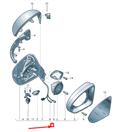 new volkswagen passat b8 3g right side outside mirror rhd 3g2857508fn9b9