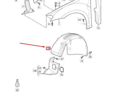 NEW VW GOLF MK7 FRONT RIGHT WHEEL HOUSING LINER 5G0805970L ORIGINAL