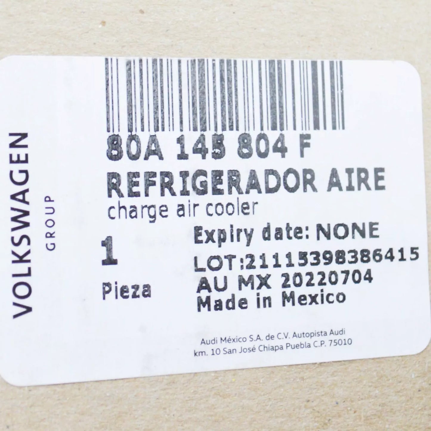 NEW AUDI Q5 FY COOLANT ADDITIONAL RADIATOR 80A145804F ORIGINAL