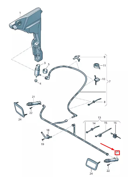 NEW AUDI A8 4N LEFT SIDE HEADLAMP WASHER 4N0955101C