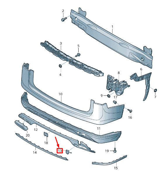 new vw atlas ca rear lower tow eye cap 3cn807441av3 3cn807441 av3 original