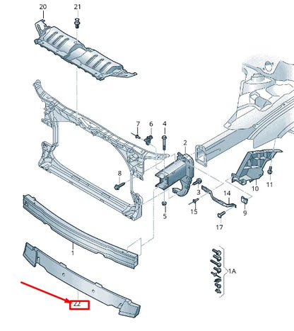 NEW AUDI RS7 SPORTBACK 4G FRONT BUMPER FOAM FILLER PIECE 4G8807550L