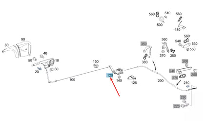 NEW MB SPRINTER W907 HAND BRAKE CABLE ADJUSTMENT A9064200238 ORIGINAL