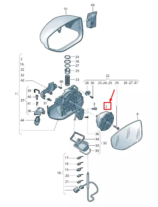 NEW AUDI A6 4A C8 RIGHT EXTERIOR MIRROR ADJUSTING UNIT 4N0959578