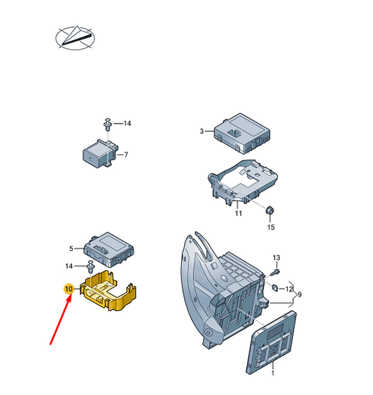 new cupra formentor headlight range control unit bracket lhd 5wa971856 original