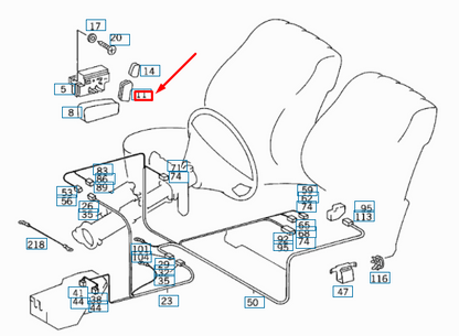 NEW MB S W126 FRONT RIGHT SEAT BACKREST ADJUSTER KNOB A0008210858 ORIGINAL