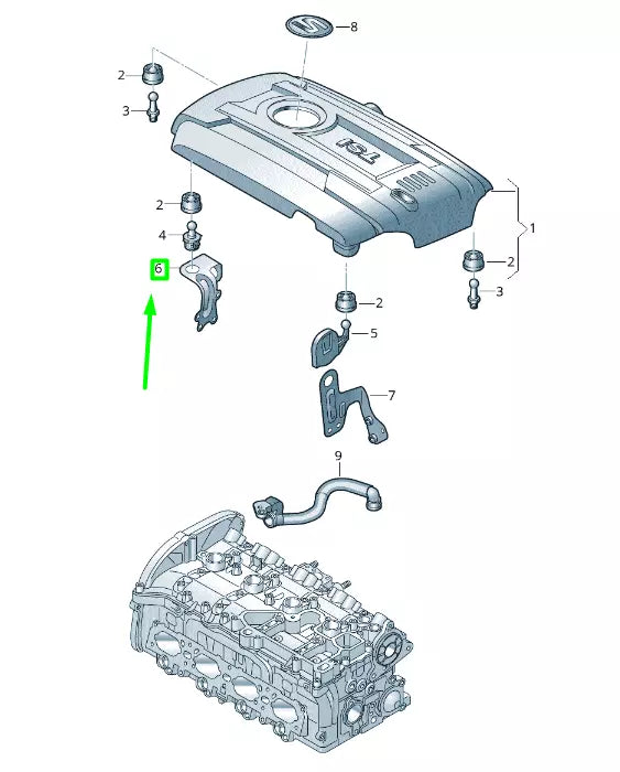 NEW VOLKSWAGEN ARTEON 3H7 INTAKE MANIFOLD SUSPENSION LUG 06K103390AE