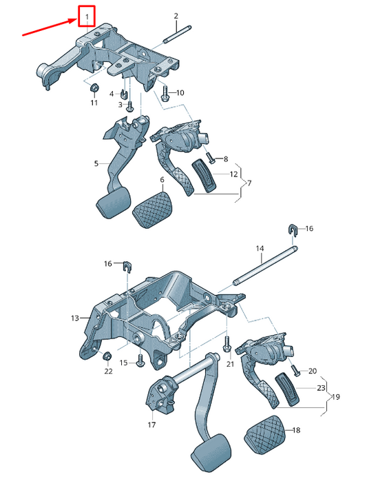 new audi q8 4m pedal cluster cluster 4m1723117d original