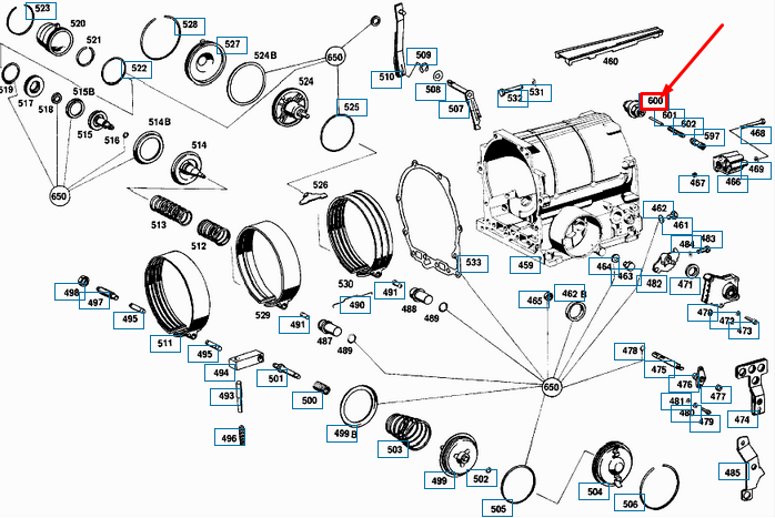 NEW MERCEDES-BENZ S W108 VACUUM BOX A0002700179 ORIGINAL